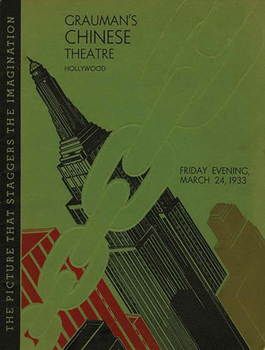 King Kong 1933 Grauman Program